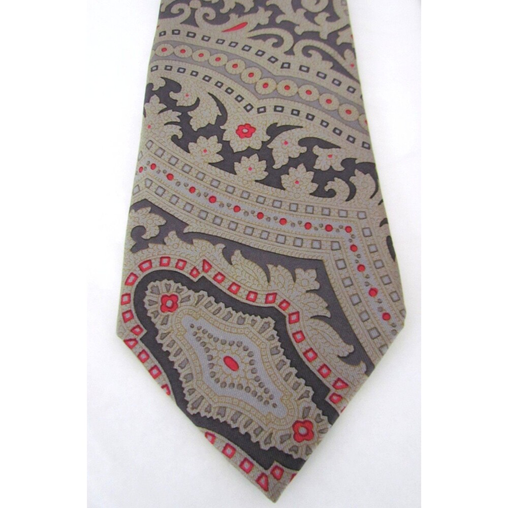Vintage Mariano Rubinacci Men's Silk Tie Floral Abstract Louis Boston Italy